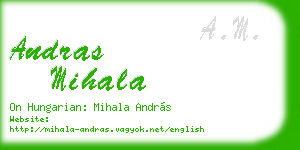 andras mihala business card